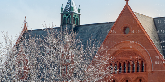 University Row at UVM in winter