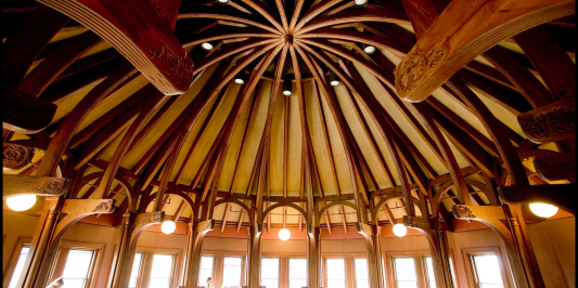 image of the apse ceiling in billings library