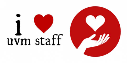 "I heart UVM staff" logo