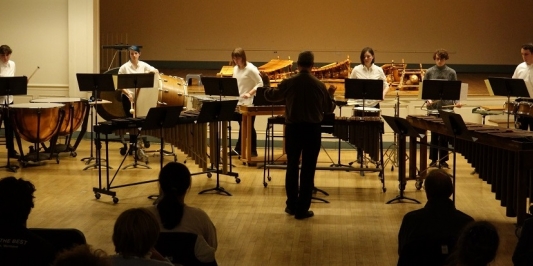 UVM Percussion Ensemble (photo by Mike Lawler)