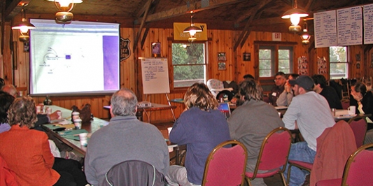 community members at a workshop