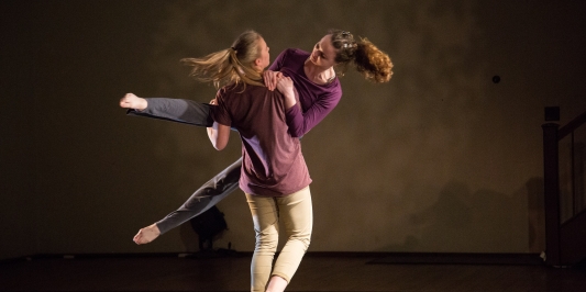 Two female dancers in Dancing Uphill 2017