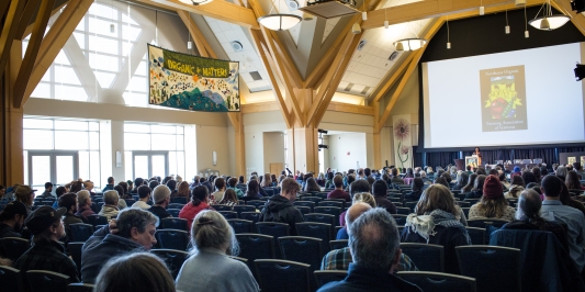 The UVM Davis Center setup for the annual NOFA Conference