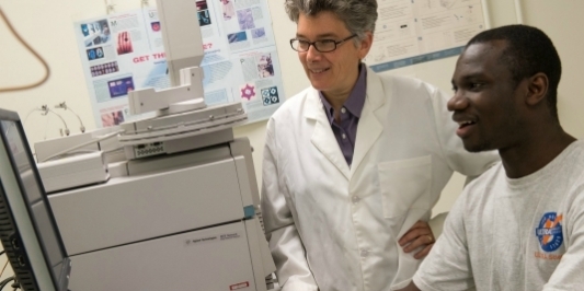 Researchers in the lab