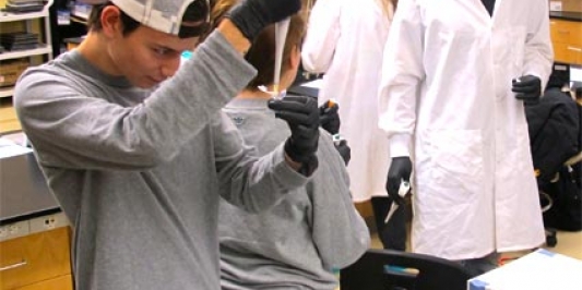students in research lab