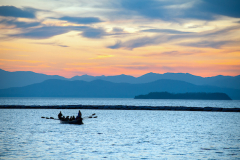 Lake Champlain with rowers