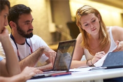 students studying