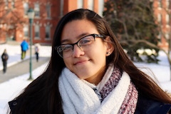 Social Work Student on Campus