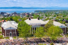 UVM Commencement with a beautiful view