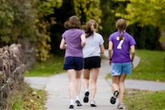 Girls running