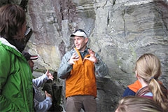 Klepeis teaching in the field