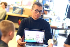 Student teaching in the local community