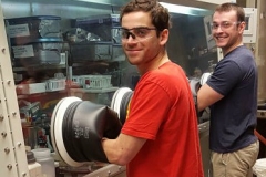 Students get hands on experience in the lab
