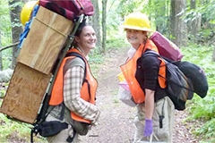 Students head in the woods on a research project