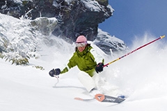 Skier. Photo credit: Stowe Resort