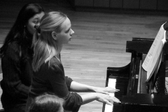A student plays the piano