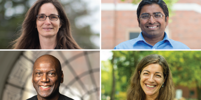 Top (L to R): Carol Adair and Raju Badireddy. Bottom: Leon Walls and Julia Perdrial.