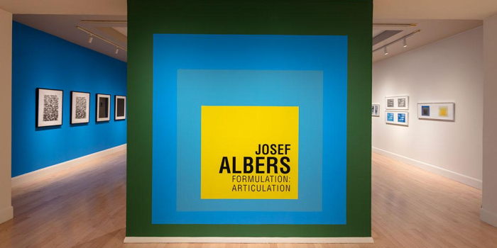 Gallery entrance to Josef Albers — "Formulation: Articulation"