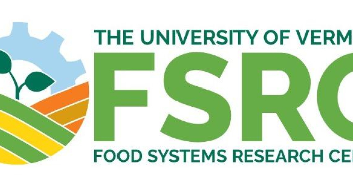 Banner displaying FSRC logo, which includes a gear, fields, and a plant. Reads: The University of Vermont Food Systems Research Center(FSRC)