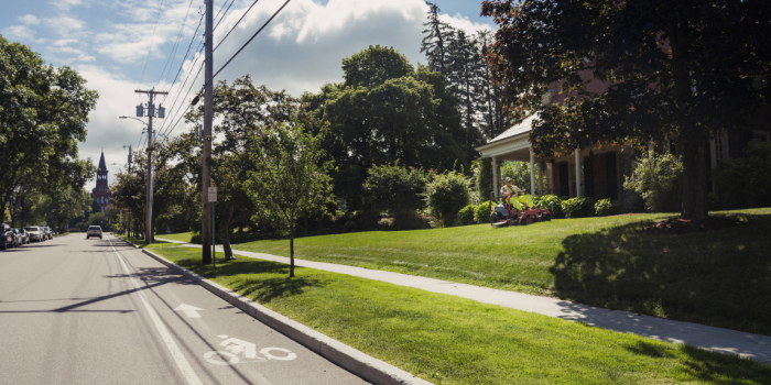 Bike lane on street