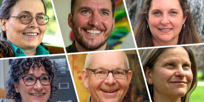 A grid of images displaying headshots of each of the six Fulbright recipients