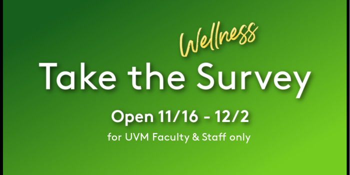 Take the Wellness Survey - Open 11/16-12/2