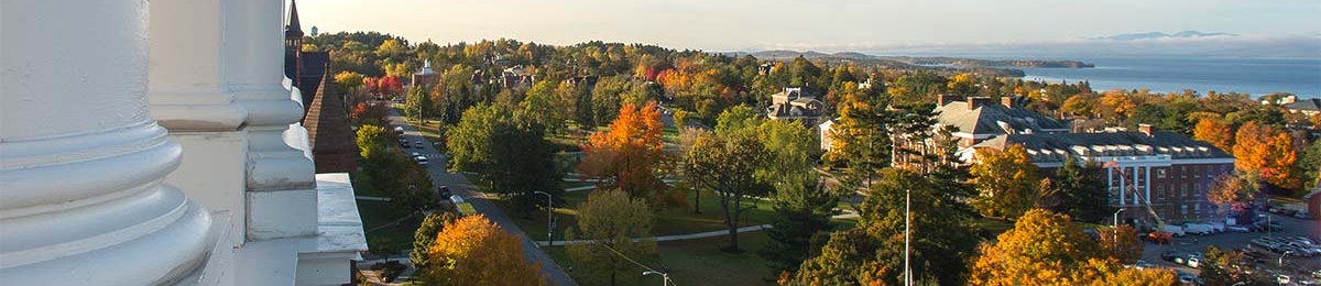 Campus view from Ira Allen Chapel