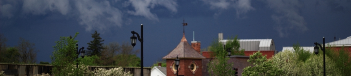 Thunderstorm view on Main Street near Davis Center