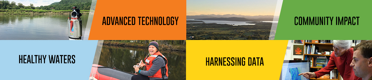 A collage of images of related to water reserach