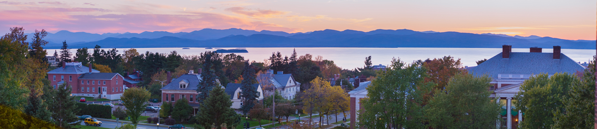 A view of Waterman and Lake Champlain