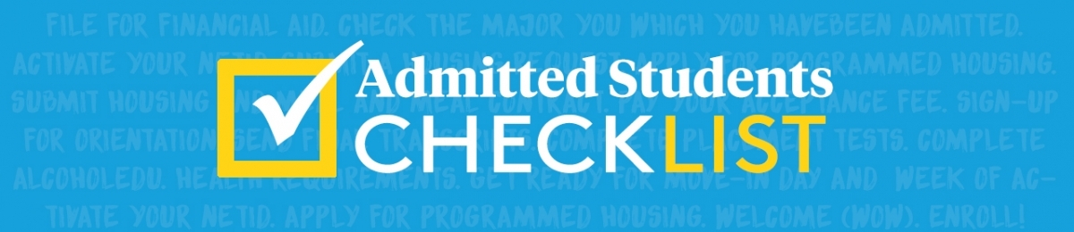 Admitted Student Checklist graphic