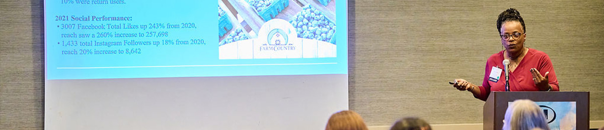 a speaker at a podium