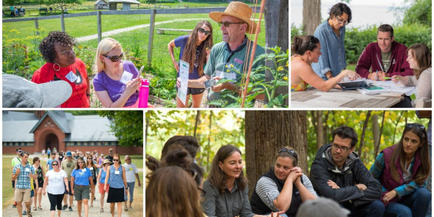 Educators involved in professional learning at Shelburne Farms.
