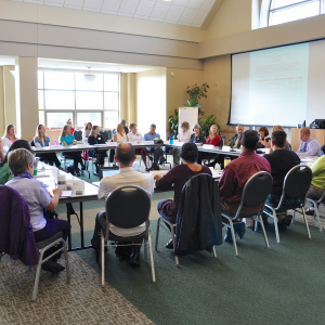 A staff council meeting.