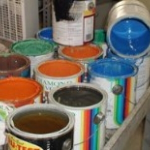 empty paint cans