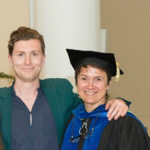 Professor Mazzoni with student