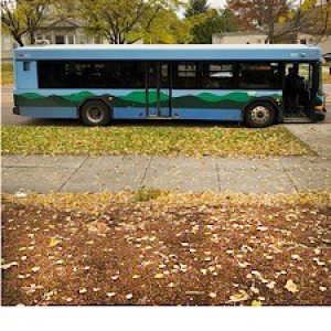 a green mountain bus stop 