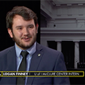 Logan Finney makes his first on-camera appearance on Idaho Reports, the weekly public affairs show on Idaho Public Television where he worked while interning as a statehouse reporter and now works full-time as an associate producer. 