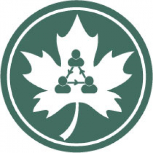 icon image of a maple leaf connecting people to represent caps referrals