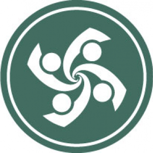 icon symbolizing group therapy with four people making a spiral