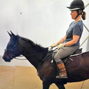 Dr. Erickson on horseback