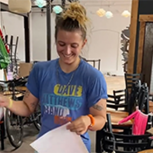 Elise Albertini in her workspace