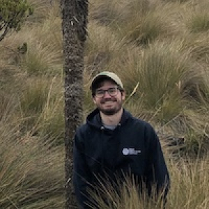 Mark Mullinger in front of long grasses