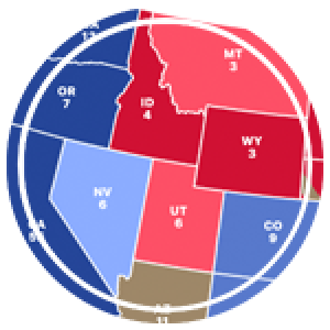 a section of the electoral map of the united states