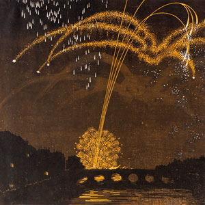 Anna Ostroumova Lebedeva, "Night Scene with Fireworks," c. 1902.