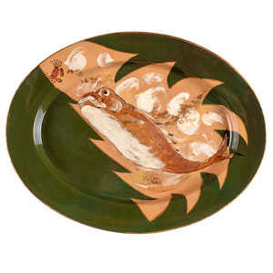 Maria Nichols (Rookwood), "Fish Platter,"1880