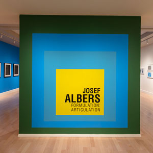 Entrance to Josef Albers exhibition