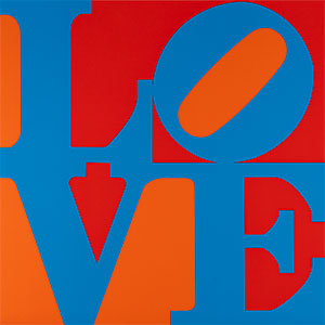 Robert Indiana, "Phlox" from "A Garden of Love," 1982