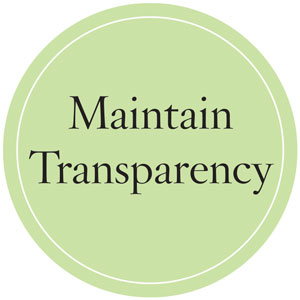 Maintain Transparency