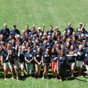 A very large team building group